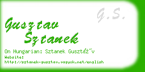 gusztav sztanek business card